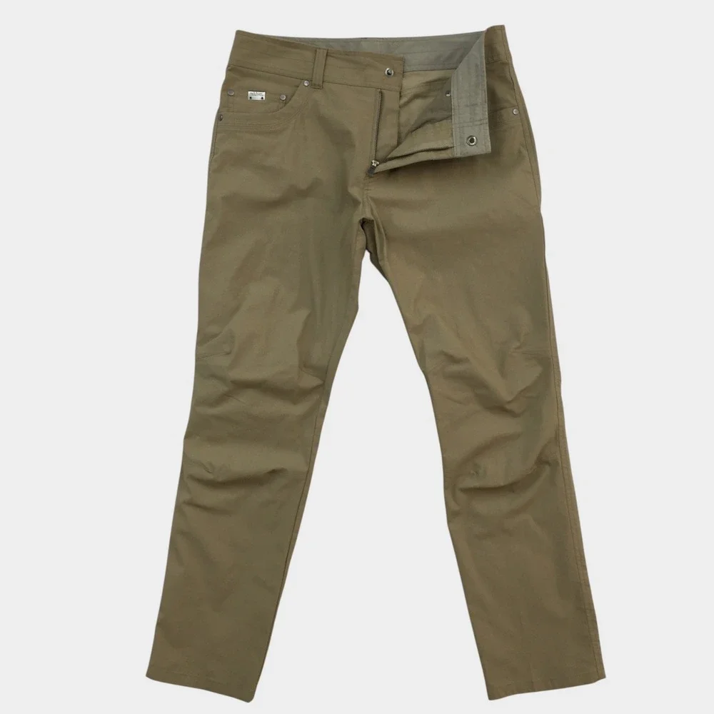 Kuhl Revolvr Rogue Pants Mens 33x30 Tan Brown Uberkuhl Stretch Tapered Hiking